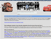 Tablet Screenshot of disneycars.cardboardcutoutworld.com